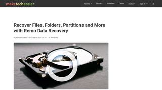 Recover Files, Folders, Partitions and More with Remo Data ...