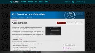 Admin Panel | SCP: Secret Laboratory Official Wiki | FANDOM ...