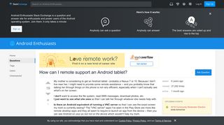 How can I remote support an Android tablet? - Android Enthusiasts ...