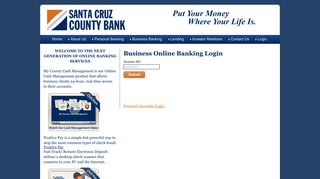 Business Online Banking Login - Santa Cruz County Bank