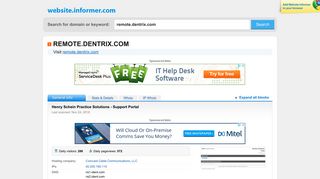 remote.dentrix.com at WI. Henry Schein Practice Solutions - Support ...