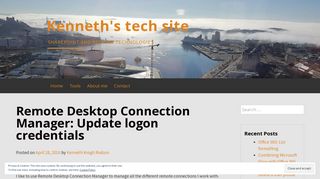 Update logon credentials in Remote Desktop Connection Manager