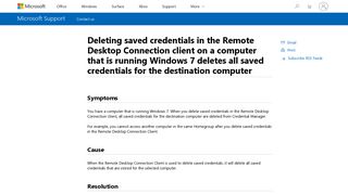 Deleting saved credentials in the Remote Desktop Connection client ...