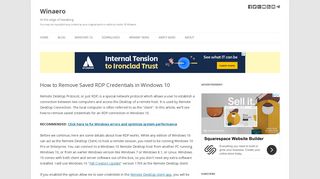 How to Remove Saved RDP Credentials in Windows 10 - Winaero