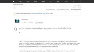 remote desktop showing login screen on co… - Apple Community ...