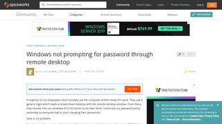 [SOLVED] Windows not prompting for password through remote desktop ...