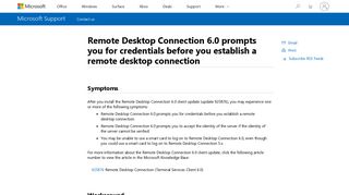 Remote Desktop Connection 6.0 prompts you for credentials before ...
