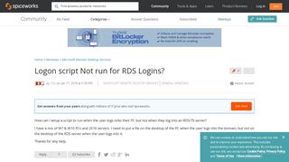 Logon script Not run for RDS Logins? - Microsoft Remote Desktop ...