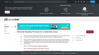 windows server 2012 r2 - Remote Desktop Prompts for credentials ...