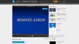 Remote Login - SlideShare
