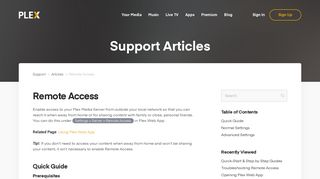 Remote Access | Plex Support