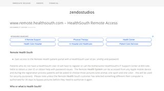 www.remote.healthsouth.com - HealthSouth Remote Access ...