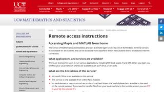Remote access instructions | University of Canterbury