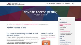 Remote Access (Citrix) | Student Support | University of Central ...