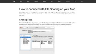 How to connect with File Sharing on your Mac - Apple Support