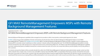 GFI MAX RemoteManagement Empowers MSPs with Remote ...