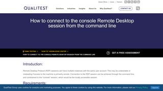 Connect console Remote Desktop from command line | QualiTest