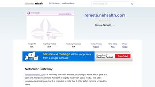 Remote.nehealth.com website. Netscaler Gateway.