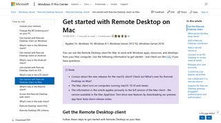Get started with Remote Desktop on Mac | Microsoft Docs