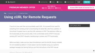PHP Master | Using cURL for Remote Requests - SitePoint