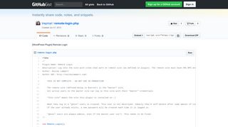 [WordPress Plugin] Remote Login · GitHub