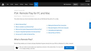 PS4: Remote Play for PC and Mac - PlayStation