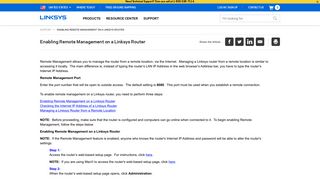 Linksys Official Support - Enabling Remote Management on a Linksys ...