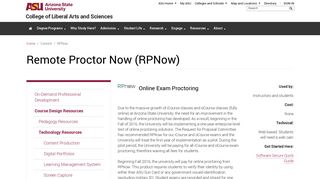 Remote Proctor Now (RPNow) | College of Liberal Arts and Sciences