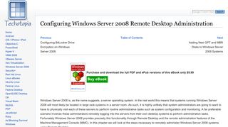 Configuring Windows Server 2008 Remote Desktop Administration ...
