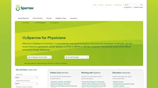 For Physicians - MySparrow - Sparrow Health System