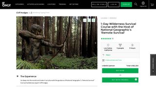 1-Day Wilderness Survival Course with the Host of National ... - IfOnly