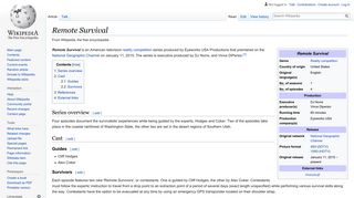 Remote Survival - Wikipedia