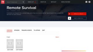 Remote Survival TV Show: News, Videos, Full Episodes and More | TV ...