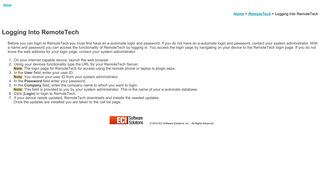 Logging Into RemoteTech - E-Automate