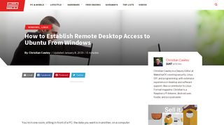 How to Establish Remote Desktop Access to Ubuntu From Windows
