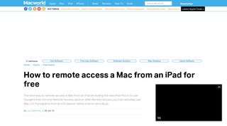 How to remote access a Mac from an iPad for free - Macworld UK