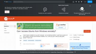 remote desktop - Can I access Ubuntu from Windows remotely? - Ask ...