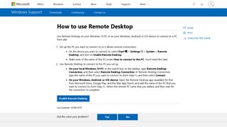 How to use Remote Desktop - Microsoft Support