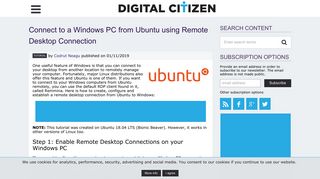 Connect to a Windows PC from Ubuntu using Remote Desktop ...