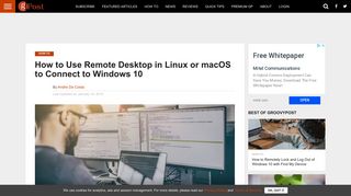 How to Use Remote Desktop in Linux or macOS to Connect to ...