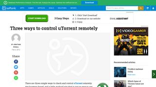 Three ways to control uTorrent remotely - Softonic