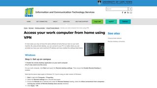 Access your work computer from home using VPN | Information and ...