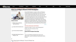 How to Configure Remote Web Workplace | Chron.com