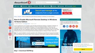 How to Enable Microsoft Remote Desktop in Windows 10 Home ...