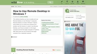 How to Use Remote Desktop in Windows 7 - wikiHow