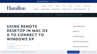 Using Remote Desktop in Mac OS X to Connect to Windows XP