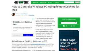 How to Control a Windows PC using Remote Desktop for Mac