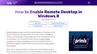 How to Enable Remote Desktop in Windows 8 - Guiding Tech