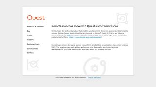 Remotescan has moved to Quest.com/remotescan