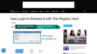 Auto Login to Windows 8 with This Registry Hack - TechNorms